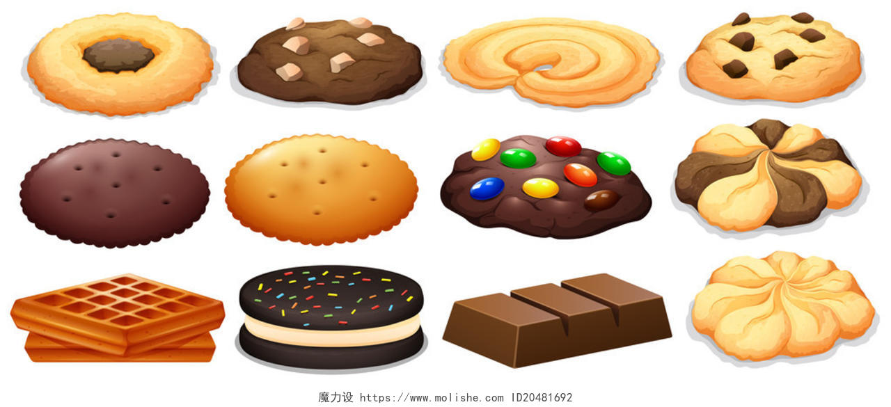饼干和巧克力棒图